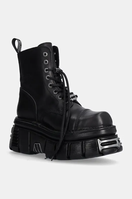 New Rock workery skórzane Nomada Negro + Tower Negro Acero E14