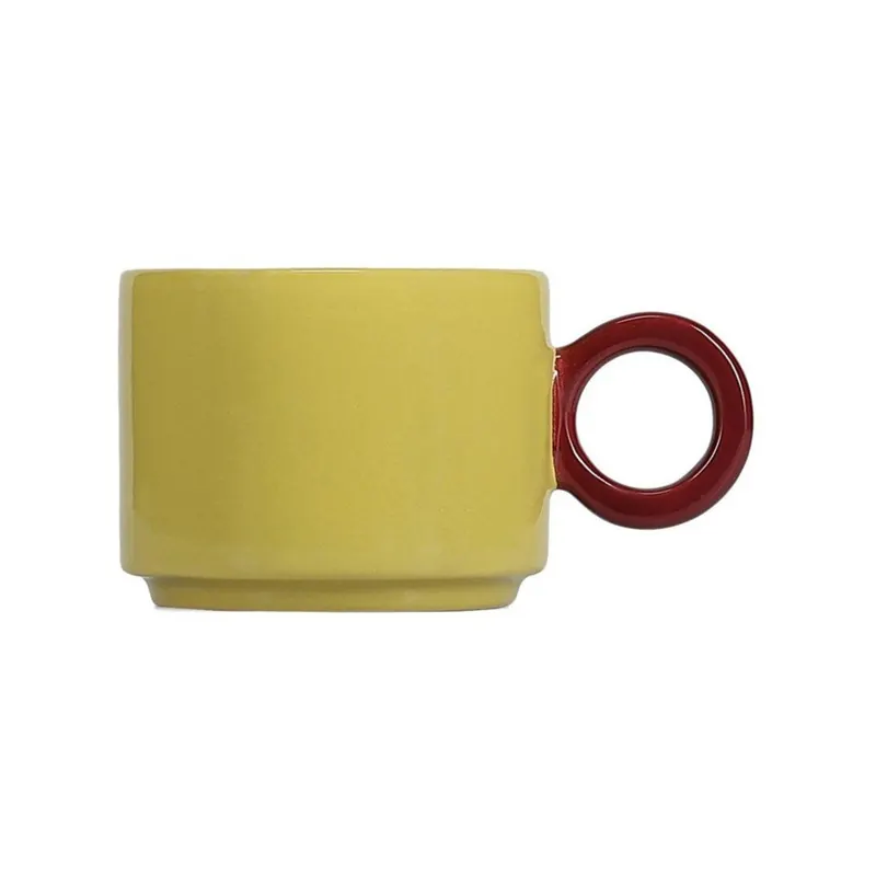 Musztardowy kamionkowy kubek 280 ml Lou – ONA