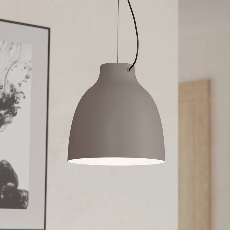 Lampa wisząca Camasca, 1-punktowa, Ø 28 cm, taupe