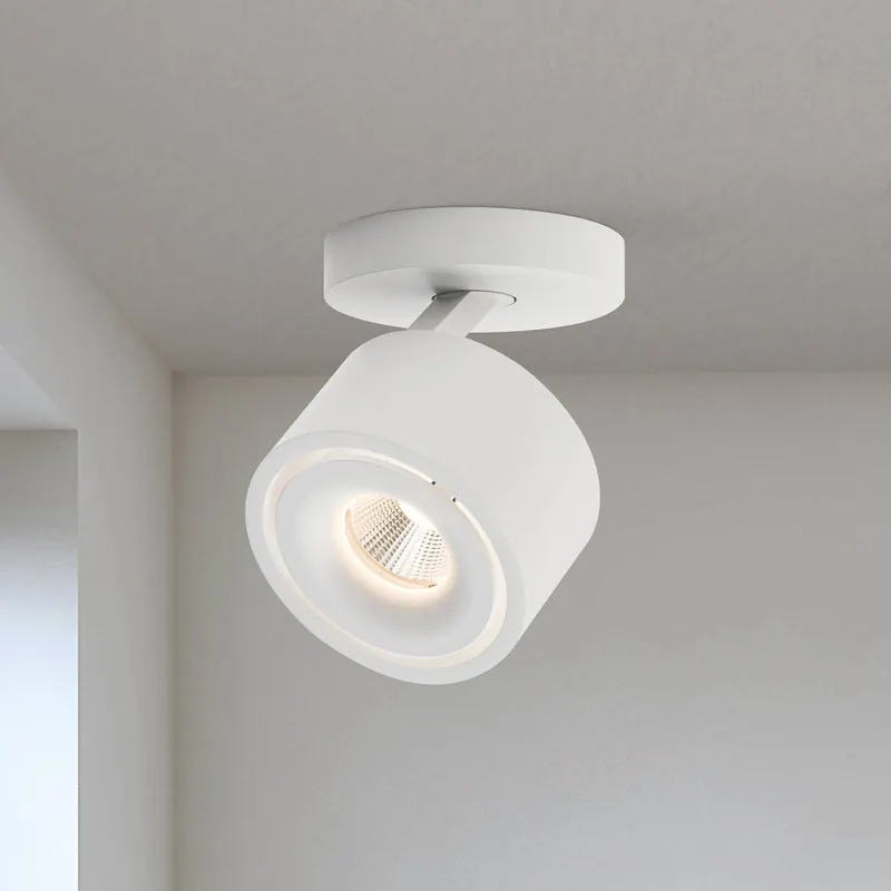 Reflektor sufitowy LED Specter, biały, Ø 8,4 cm, aluminium