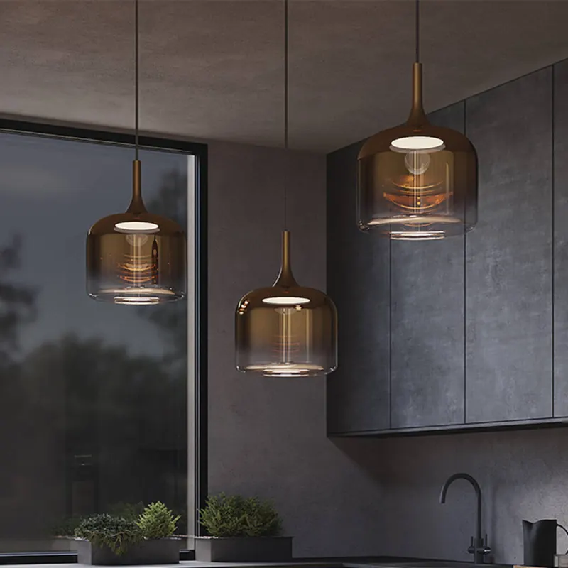 Maytoni Żyrandol LED Spirito, złoty, szkło/metal, Ø 26 cm