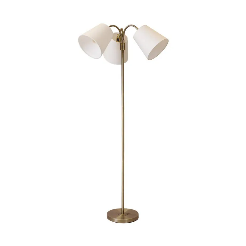 Lampa stojąca Amy, złoto-biała, 3-punktowa, wysokość 150 cm, E27
