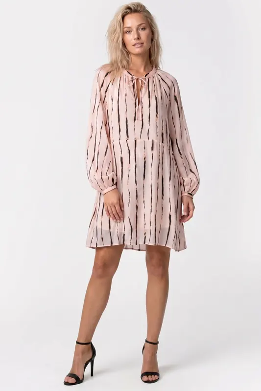 ARKET Fredrika Aop Dress Pink Maat: 36 | Mini Jurken Outlet | Dames | Roze