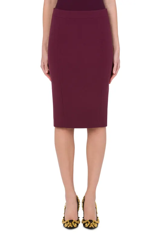 Moschino Wool And Viscose Bouclé Skirt Red Maat: 36 | Midi Rokken Outlet | Dames | Rood