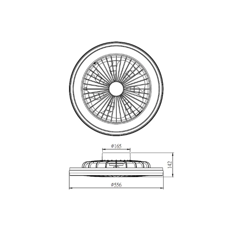 Wentylator sufitowy LED Gamer Big, biały, DC, cichy, Ø 56 cm, CCT RGB