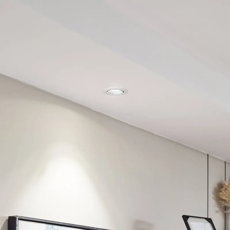 Arcchio Harcos downlight LED, biały, Ø 8 cm, 4000K