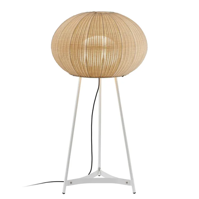 Lampa podłogowa Bover Garota, kolor biały/kość słoniowa, wysokość 133 cm