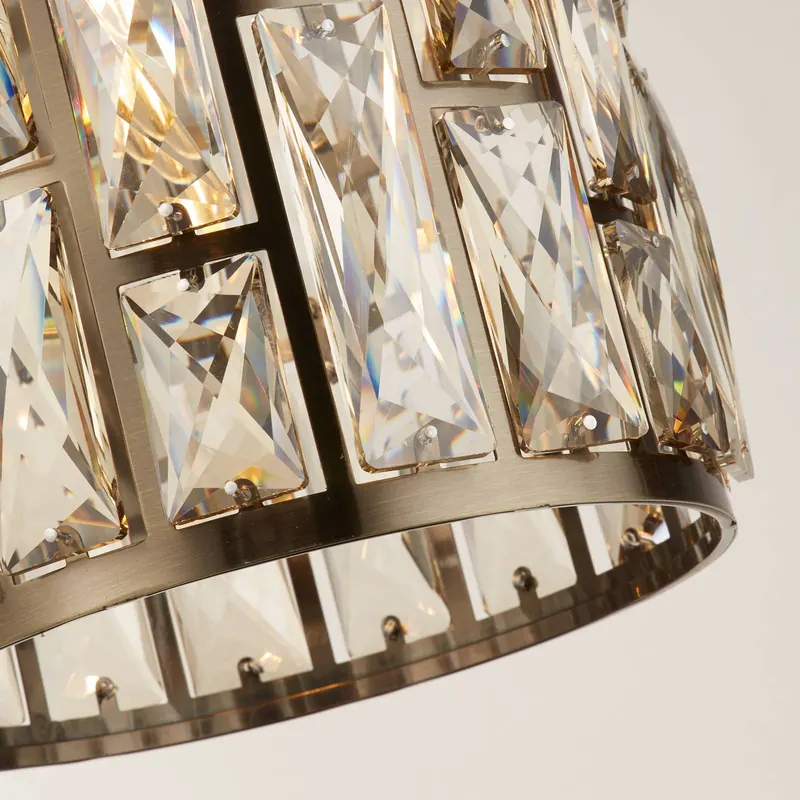 Lampa wisząca Bijou, 1-punktowa, mosiądz, szkło kryształowe