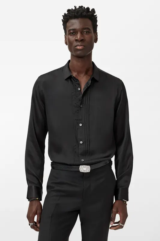 John Varvatos Albany Shirt Black Maat: XS | Zakelijke Overhemden Outlet | Heren | Zwart