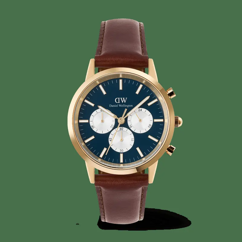 Daniel Wellington DW Watch Iconic Chronograph St Mawes Arctic Panda Gold 42mm
