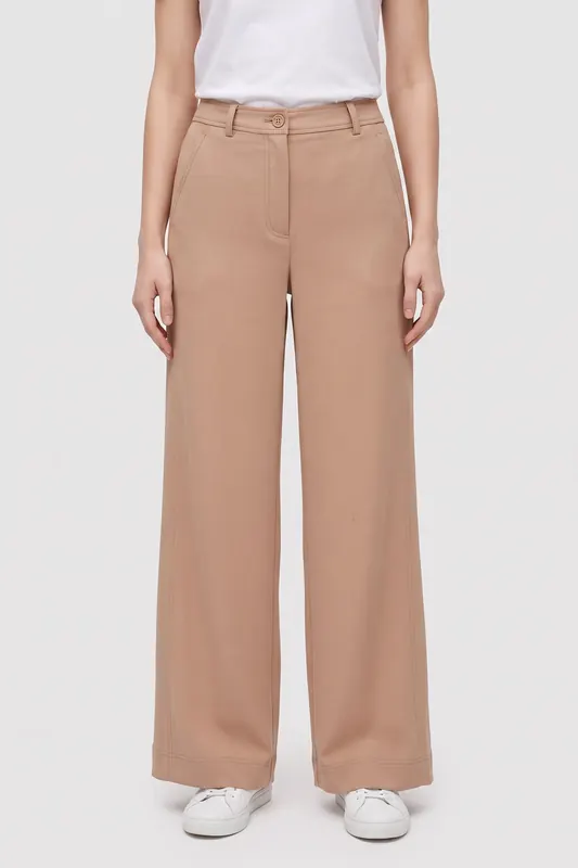 Moschino Trousers Beige Maat: 40 | Wijde Broeken Outlet | Dames | Beige