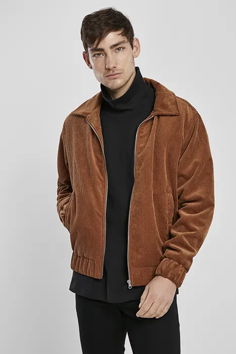 Urban Classics Boxy Corduroy Jacket Toffee Maat: L | Lichte Jassen Outlet | Heren | Bruin