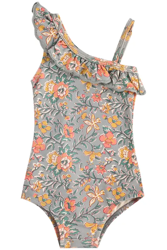 Louise Misha Bathing Suit Audrey Water Flowers Maat: 3M | Badmode Outlet | kids | Grijs