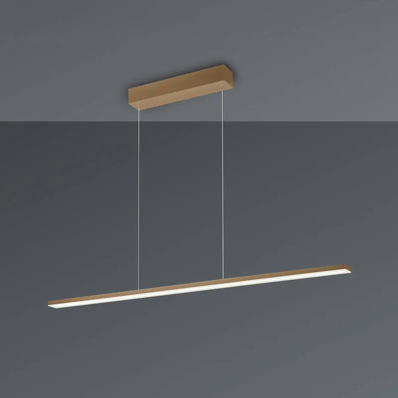 Żyrandol LED Bopp Baseline 2.0, kolor piaskowy, długość 119 cm