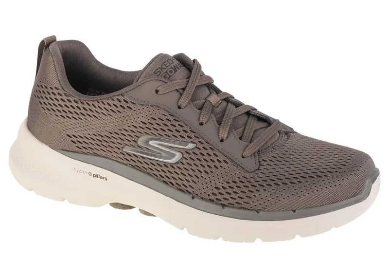 Skechers Go Walk 6 Avalo 216209-TPE, Męskie, Brązowe, buty sneakers, tkanina, rozmiar: 42,5