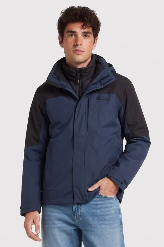 Jack Wolfskin Romberg 3in1 Jacket Midnight Sky Maat: 3XL | Winterjassen Outlet | Heren | Blauw