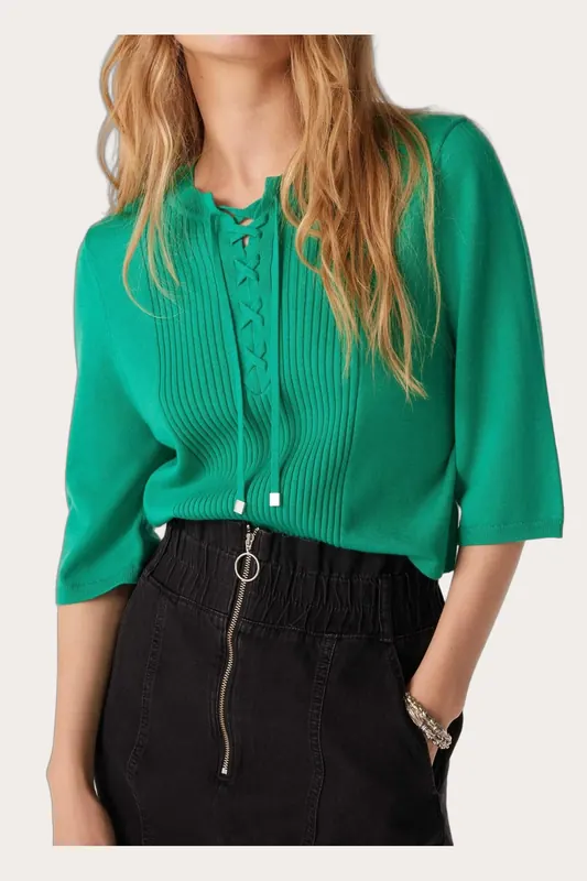 BA&SH Pull Tolim Vert Maat: L | Sweaters Outlet | Dames | Groen
