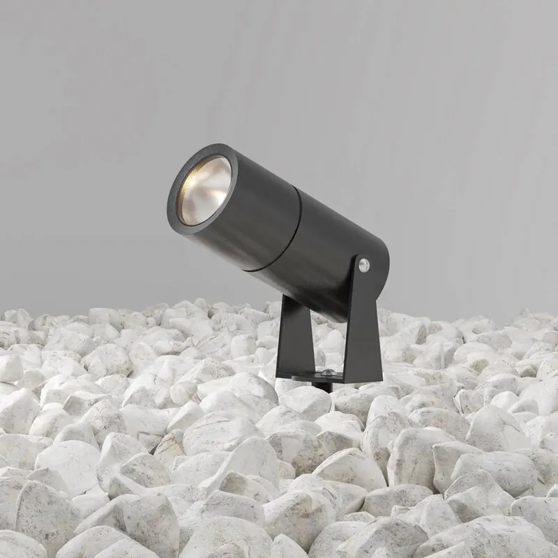Maytoni reflektor z grotem ziemnym LED Bern, grafitowy, Ø5,5cm, 5W, IP65