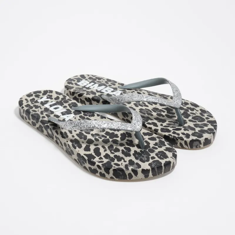 Klapki japonki Leopard szare