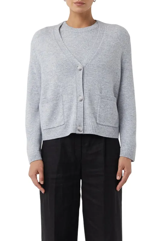 Comma Cardigan Light Grey Maat: 44 | Jassen Outlet | Dames | Grijs