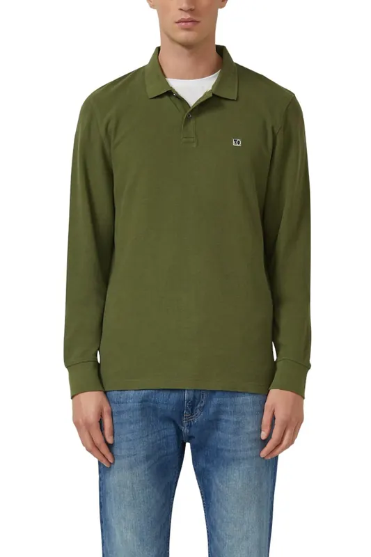 s.Oliver Poloshirts Army Green Maat: XL | Longsleeves Outlet | Heren | Groen