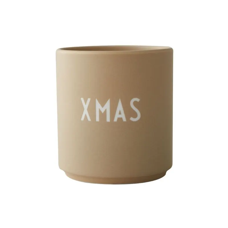 Beżowy kubek z imitacji porcelany Design Letters Favourite, 0,25 l