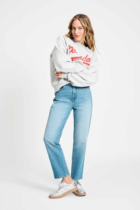 POM Amsterdam Sweater - Pomodori Grey Maat: 38 | Sweaters Outlet | Dames | Grijs