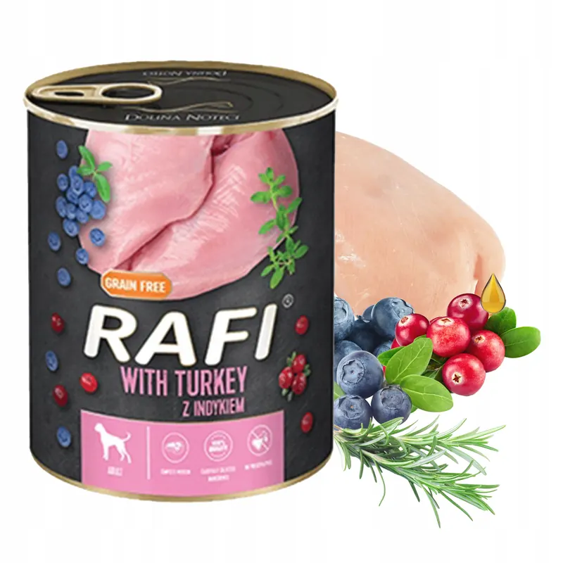Rafi karma dla psa Indyk 800g