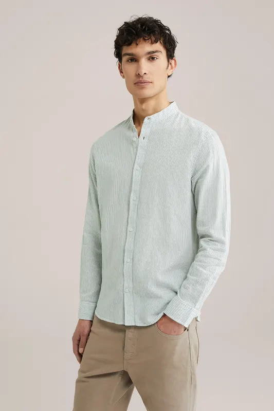 We Fashion Shirt Green Maat: M | Casual Overhemden Outlet | Heren | Wit