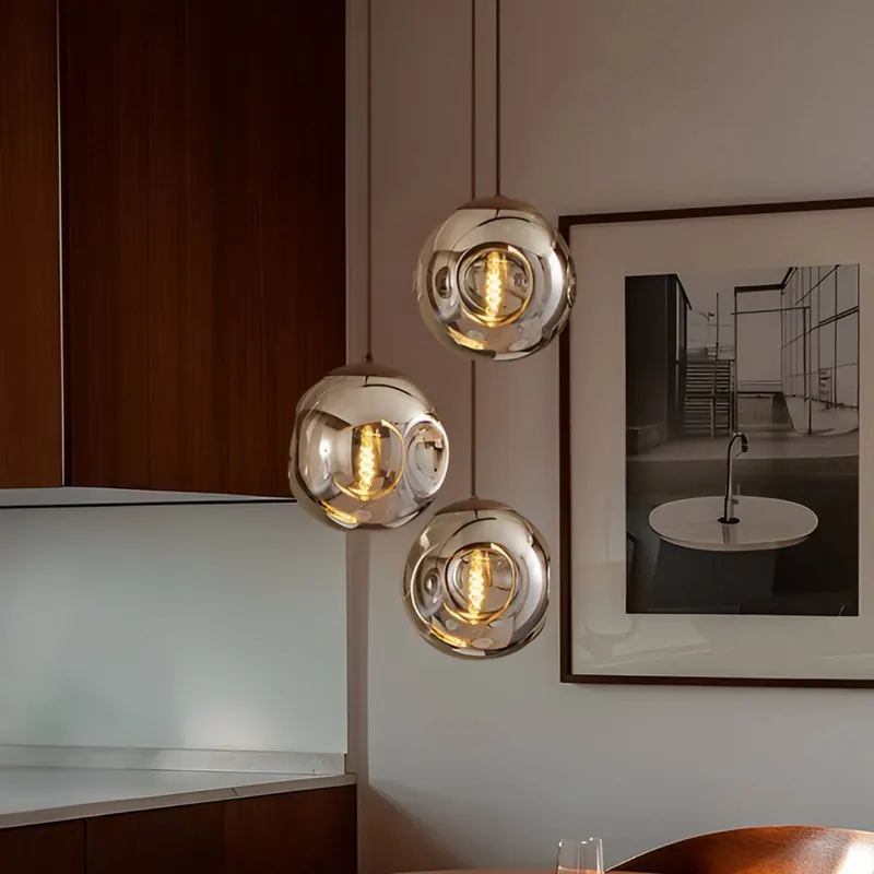 Lampa wisząca Lindby Valentina, E27, Ø 49 cm, dymny szary, szkło