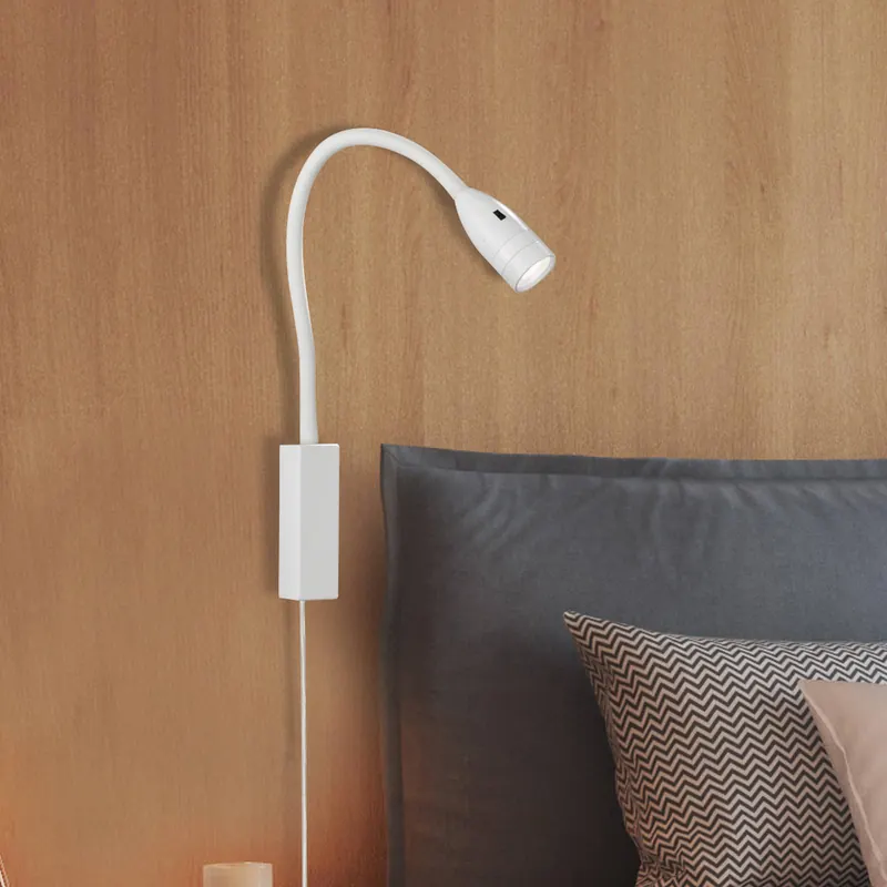 Kinkiet LED Sten, biały, wysokość 61 cm, sterowanie gestami