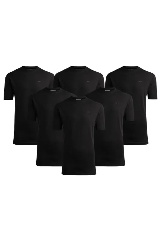 McGregor  T-shirt 6-pack Black Maat: S | Basic T-Shirts Outlet | Heren | Zwart