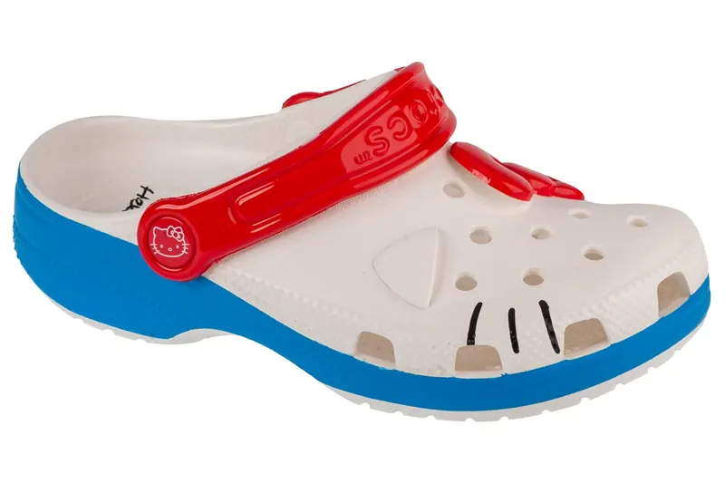 Crocs Classic Hello Kitty Iam Kids Clog 209454-100, Dla dziewczynki, Białe, klapki, syntetyk, rozmiar: 34/35