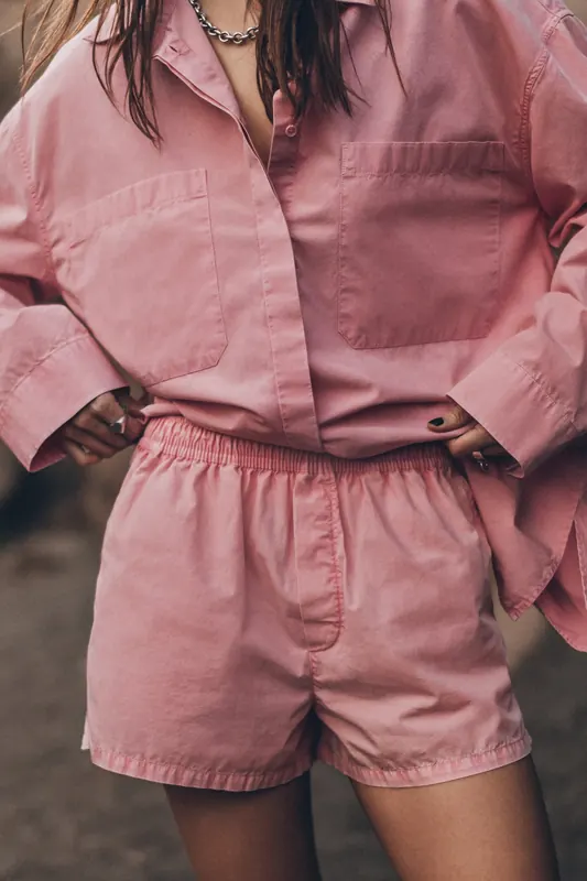 Mikuta The Pink Cotton Boxer Shorts Maat: S | Korte Broeken Outlet | Dames | Roze