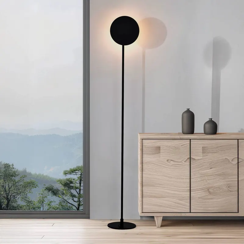 Lampa stojąca LED Isabel, czarna, wysokość 168 cm, metalowa