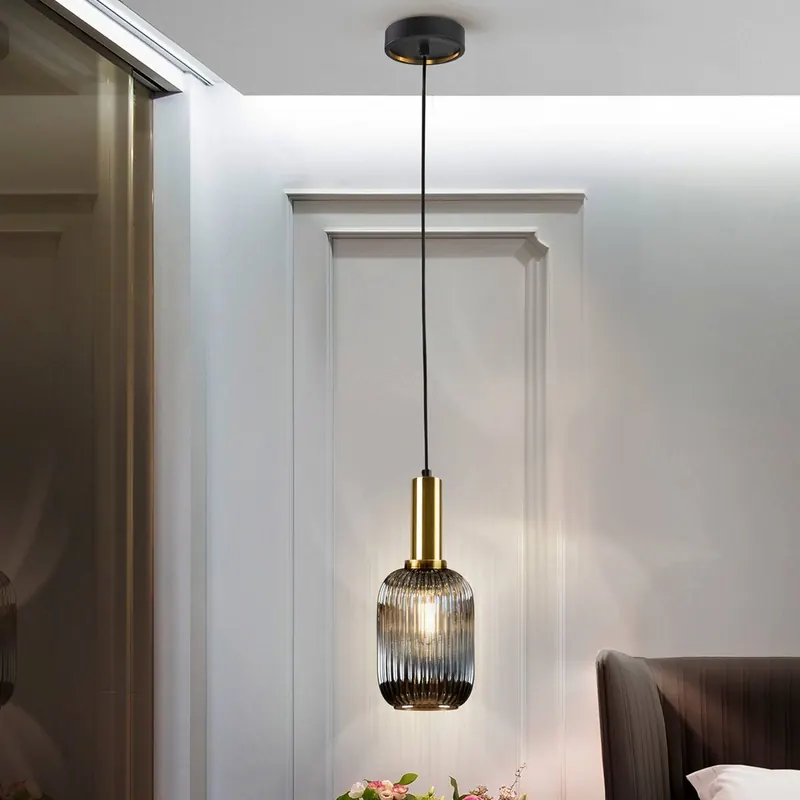 Lampa wisząca Norma, Ø 14 cm, czarny/mosiądz, szkło, E27