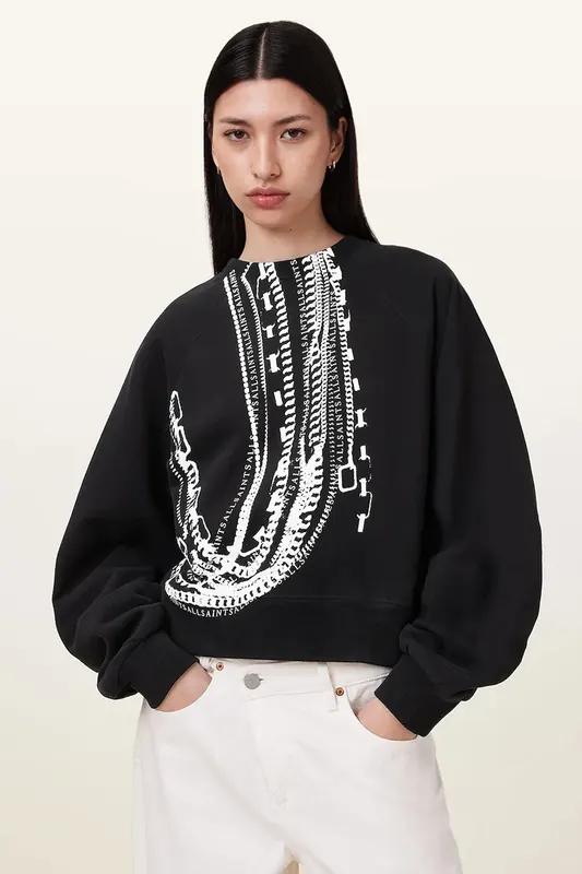 AllSaints bluza bawełniana METALLO DANA