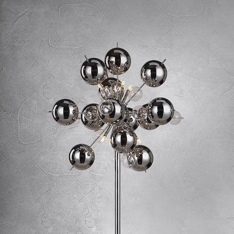 Lampa stojąca Wakusei chrom