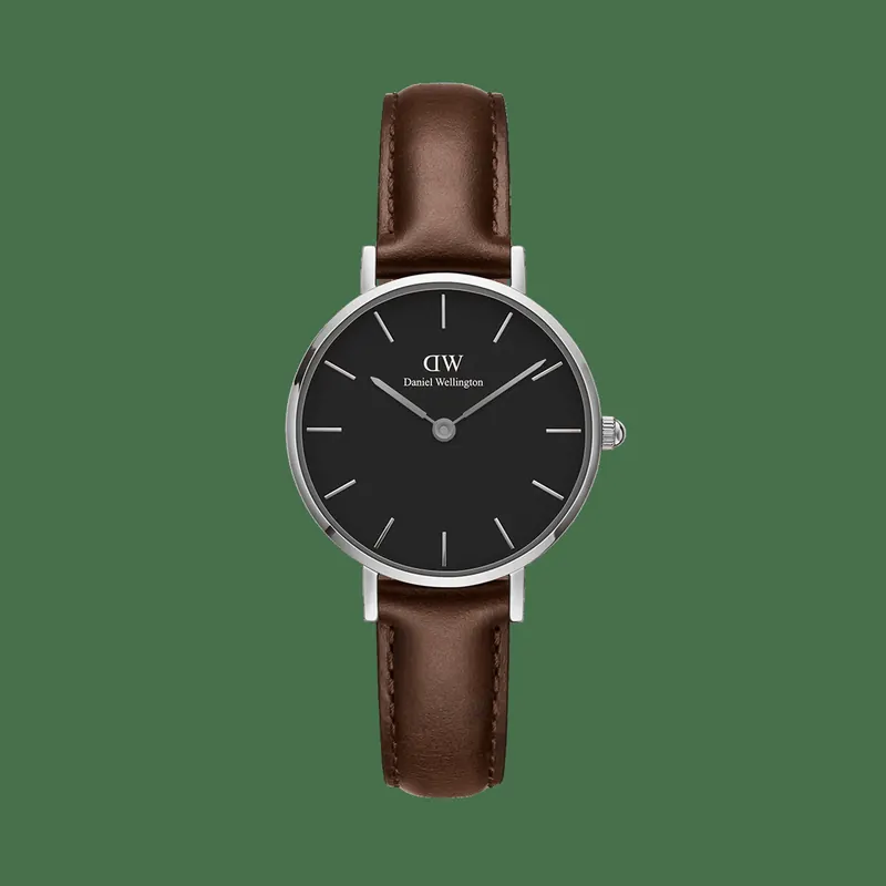 Daniel Wellington DW Watch Petite Bristol Black Silver 32mm