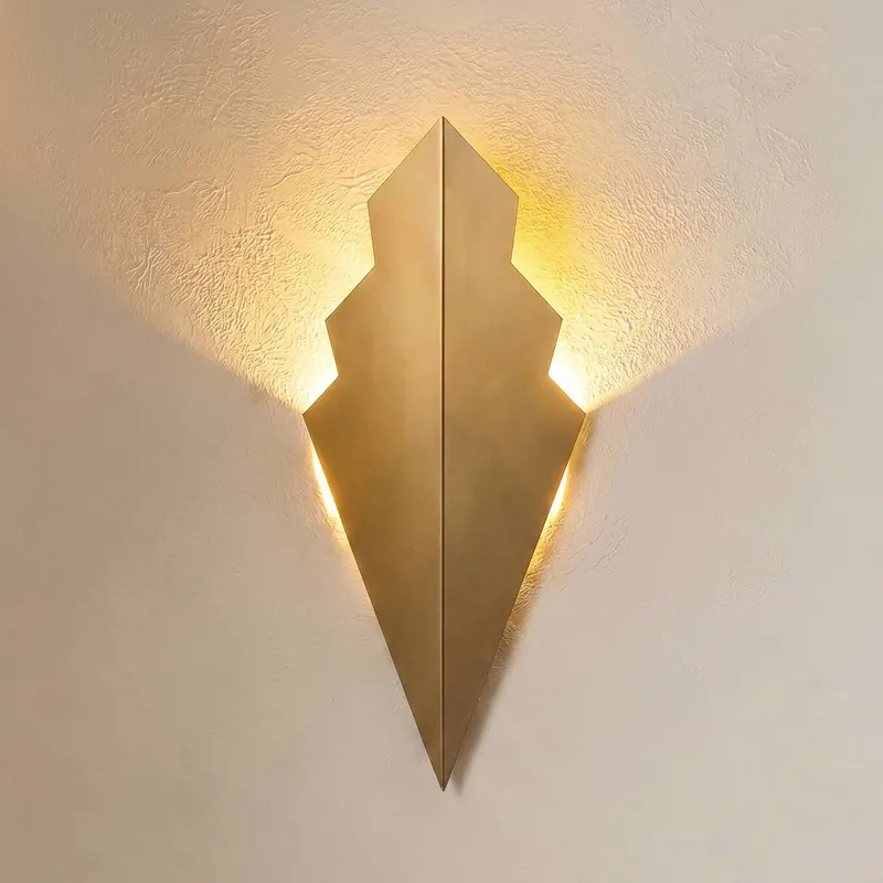 Kinkiet ARROW, kolor złoty, wysokość 40 cm, metal, G9