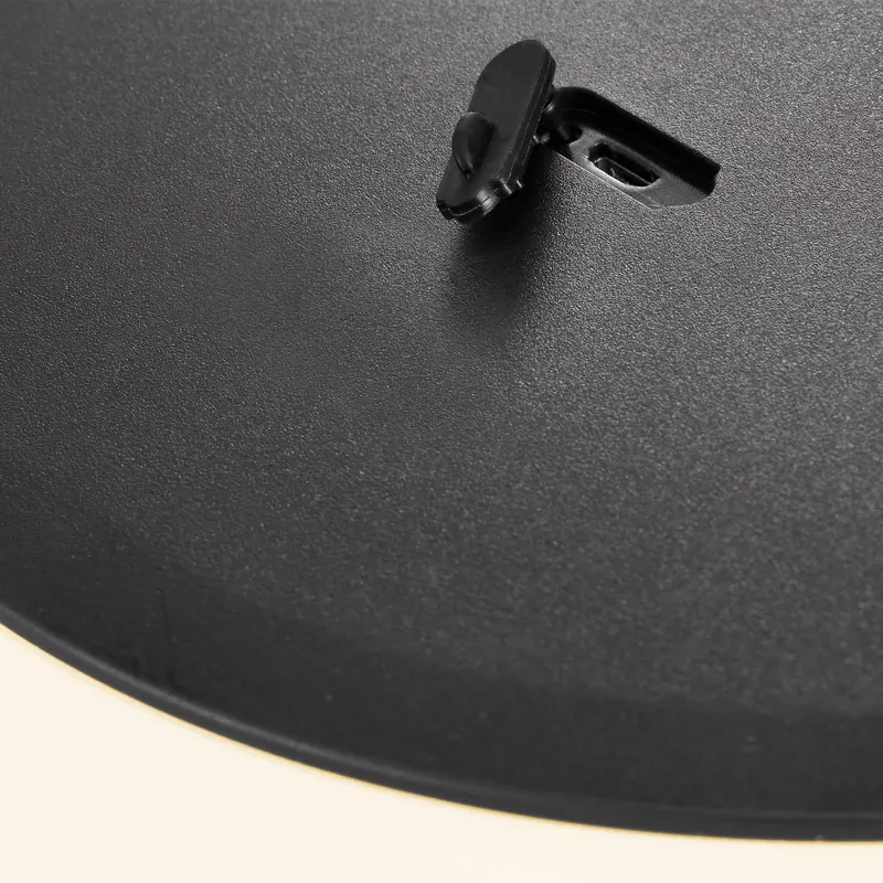 Lampa stojąca LED Kettle Trójnóg drewno, klosz 36cm
