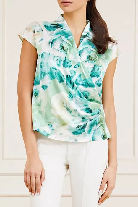 GUESS Marciano By  Soraya Top Roses Bou Bouquet Blouse Print Maat: S | Blouses Outlet | Dames