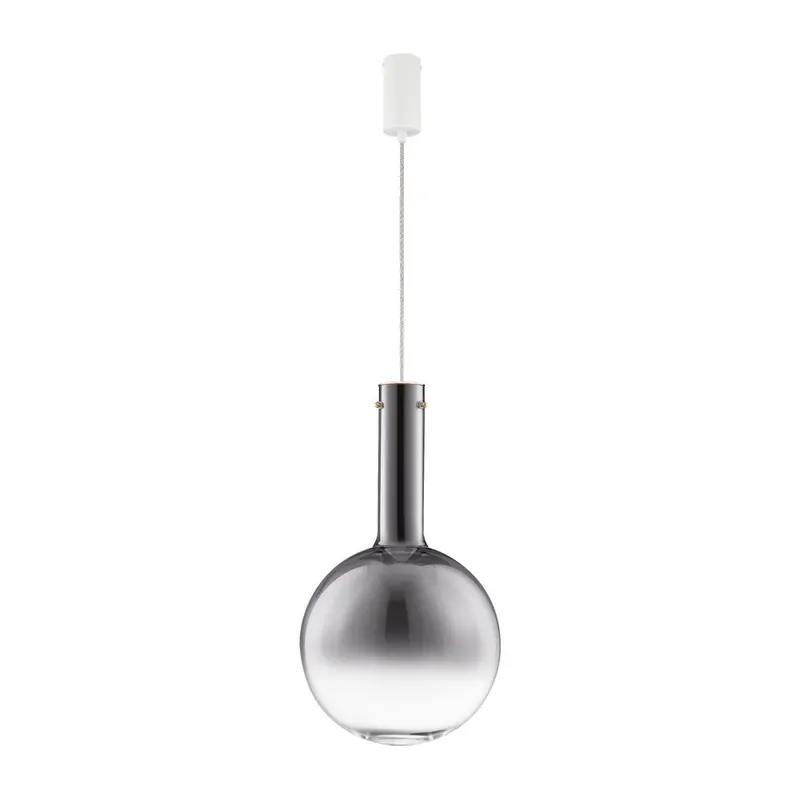 Szara szklana lampa wisząca LED ze ściemniaczem ø 30 cm Nostos – Nova Luce
