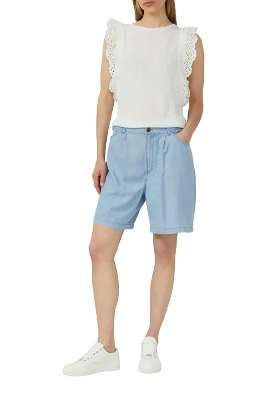s.Oliver Shorts Blue Denim Maat: 34 | Korte Broeken Outlet | Dames | Blauw