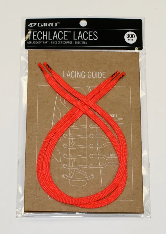 GIRO Sznurówki TECHLACE LACES czerwony (300mm)
