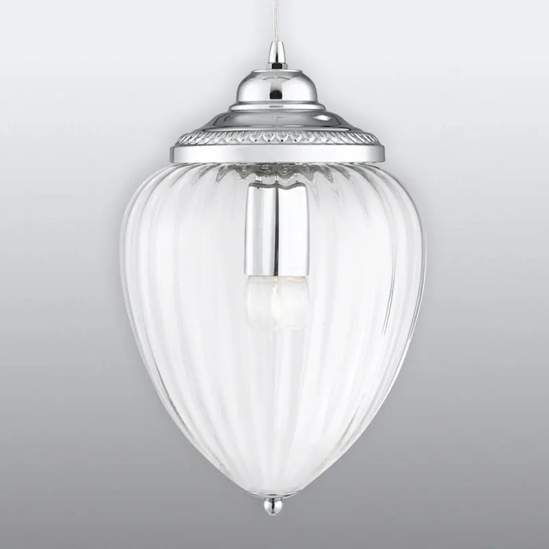 Szklana lampa wisząca Pendants ze żłobieniami