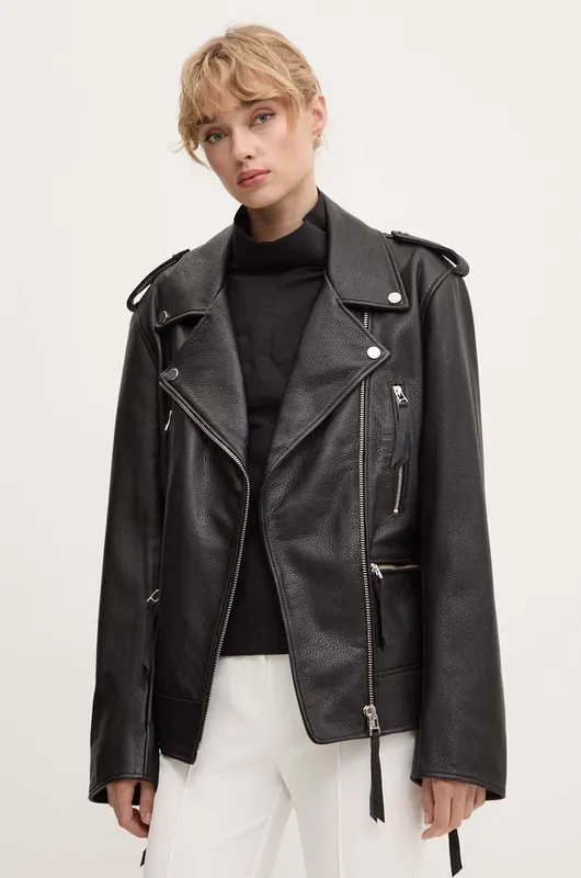 Remain ramoneska skórzana Biker Leather Jacket