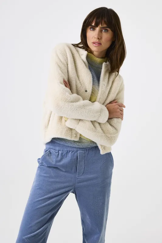 Garcia Ladies Jacket Turtledove Maat: S | Bomberjacks Outlet | Dames | Beige