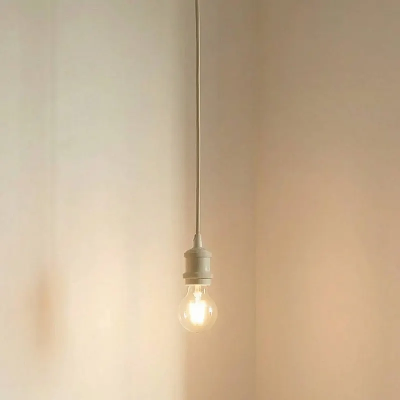 Lampa wisząca Lindby Hattie, oprawa E27, beżowa, Ø 5 cm