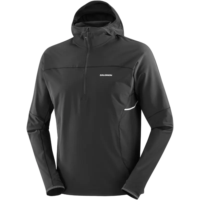 Salomon Sense Aero Hybrid Half Zip Hooded LC2429600, Męskie, Czarne, bluzy, poliamid, rozmiar: L